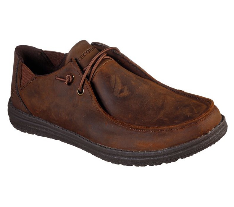 Skechers Relaxed Fit: Melson - Ramilo - Mens Slip On Shoes Brown [AU-LS5394]